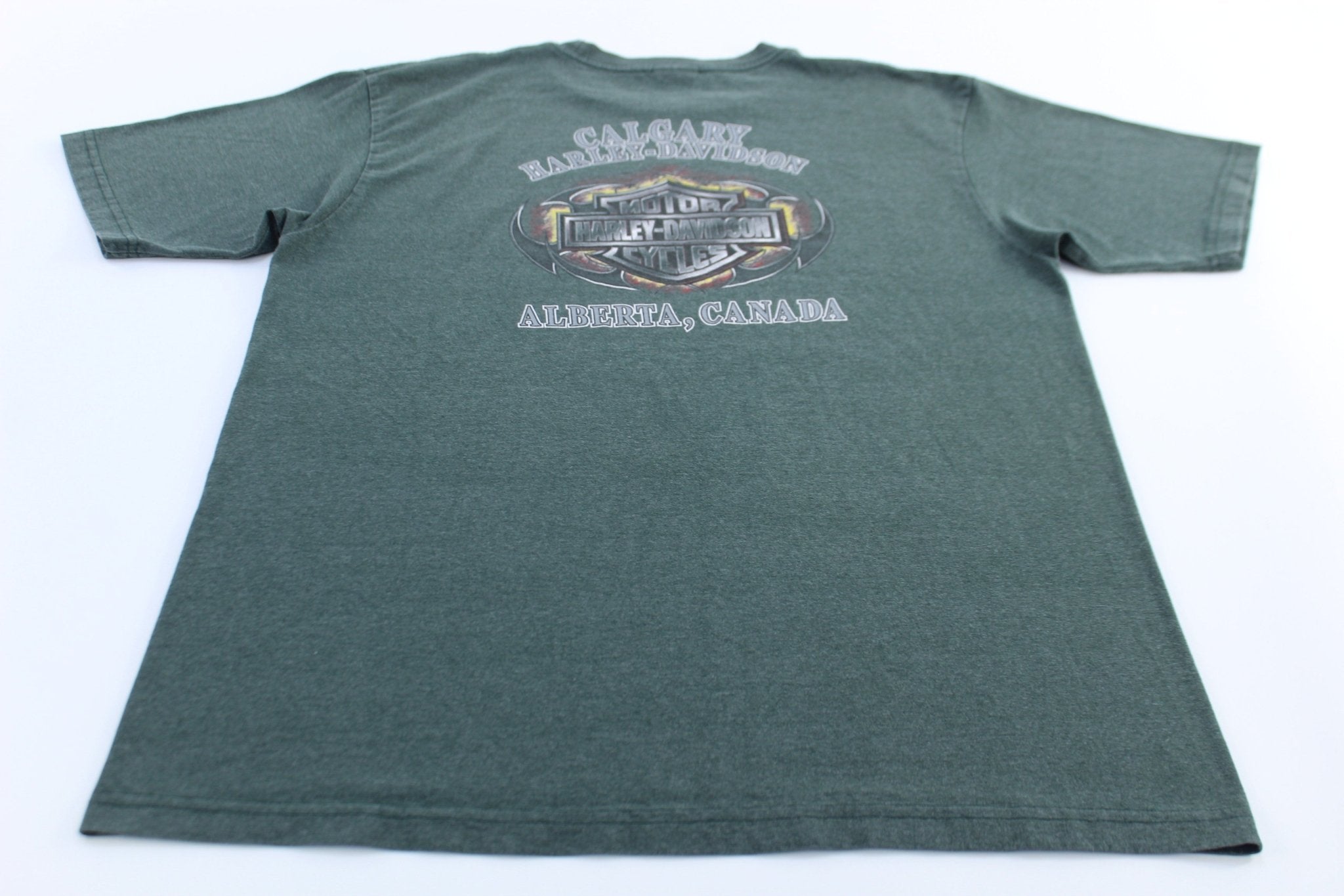 Harley Davidson Motorcycles Alberta, Canada T-Shirt - ThriftedThreads.com