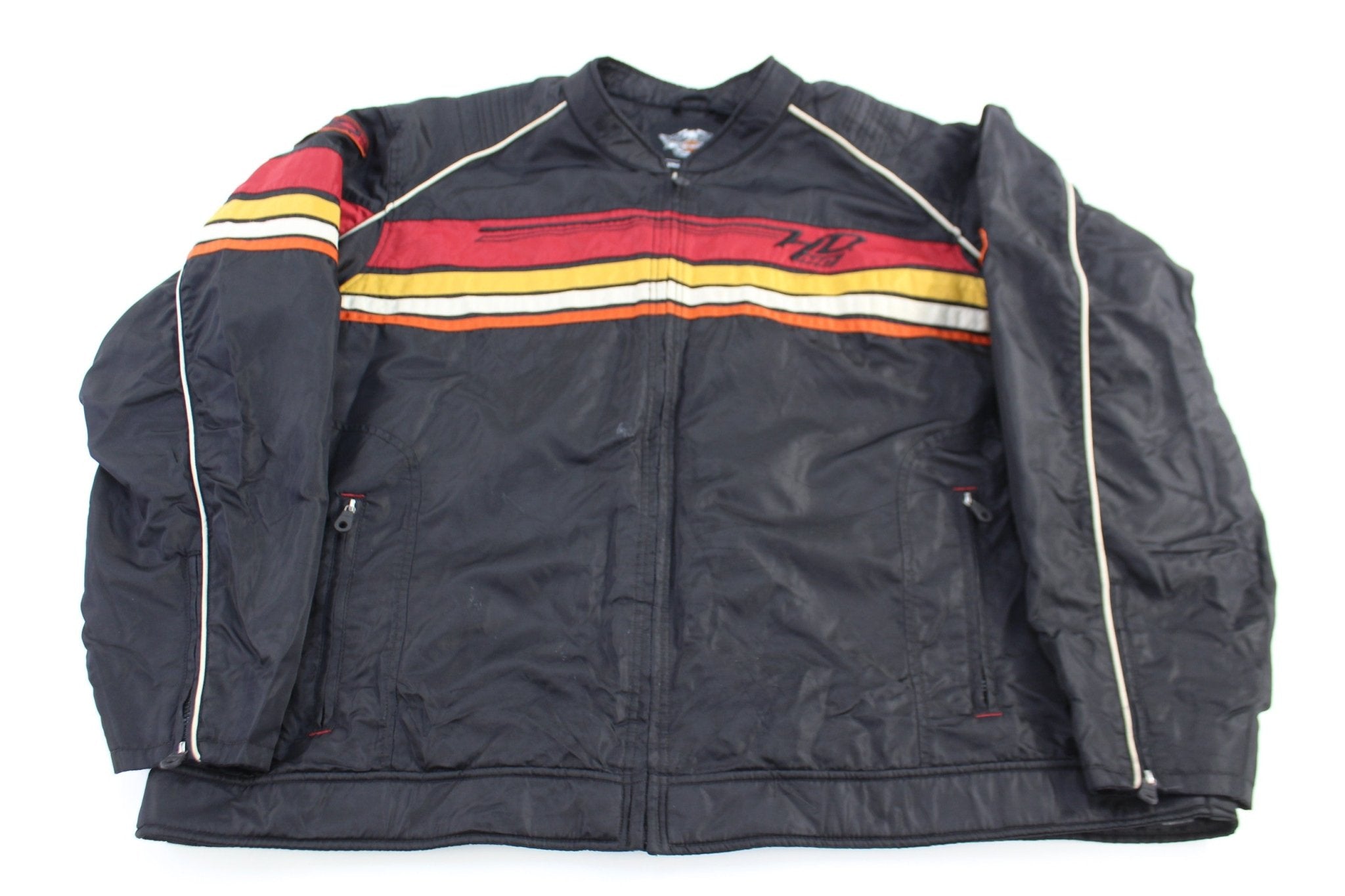 Harley Davidson Motorcycles Biker Full Zip Jacket - jacket - Thrifted Threads