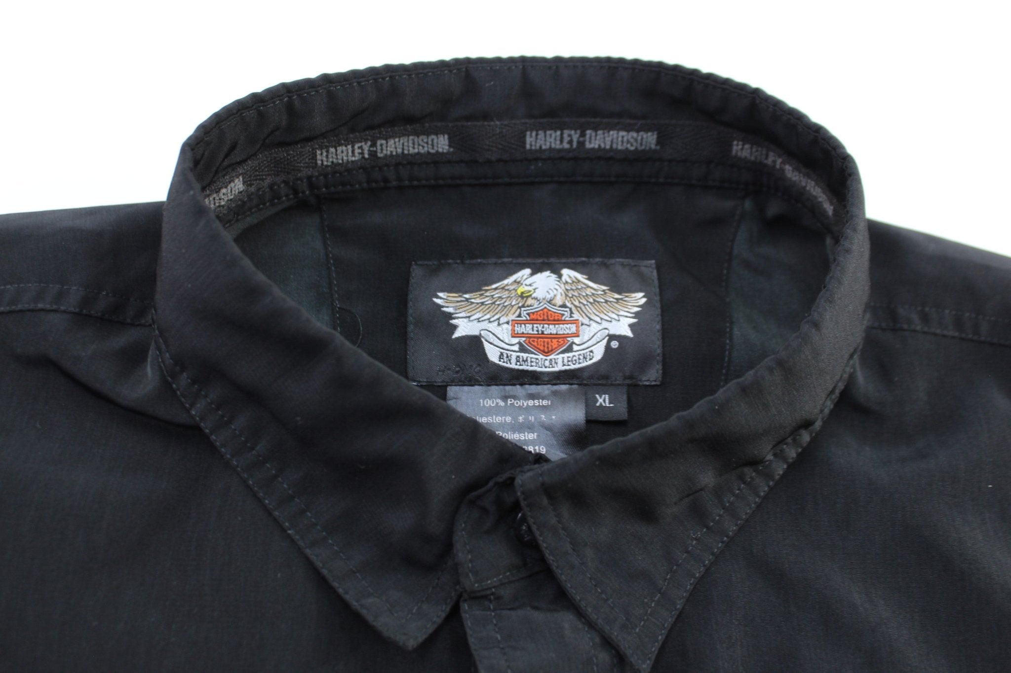 Harley Davidson Motorcycles Black Button Down Shirt - ThriftedThreads.com