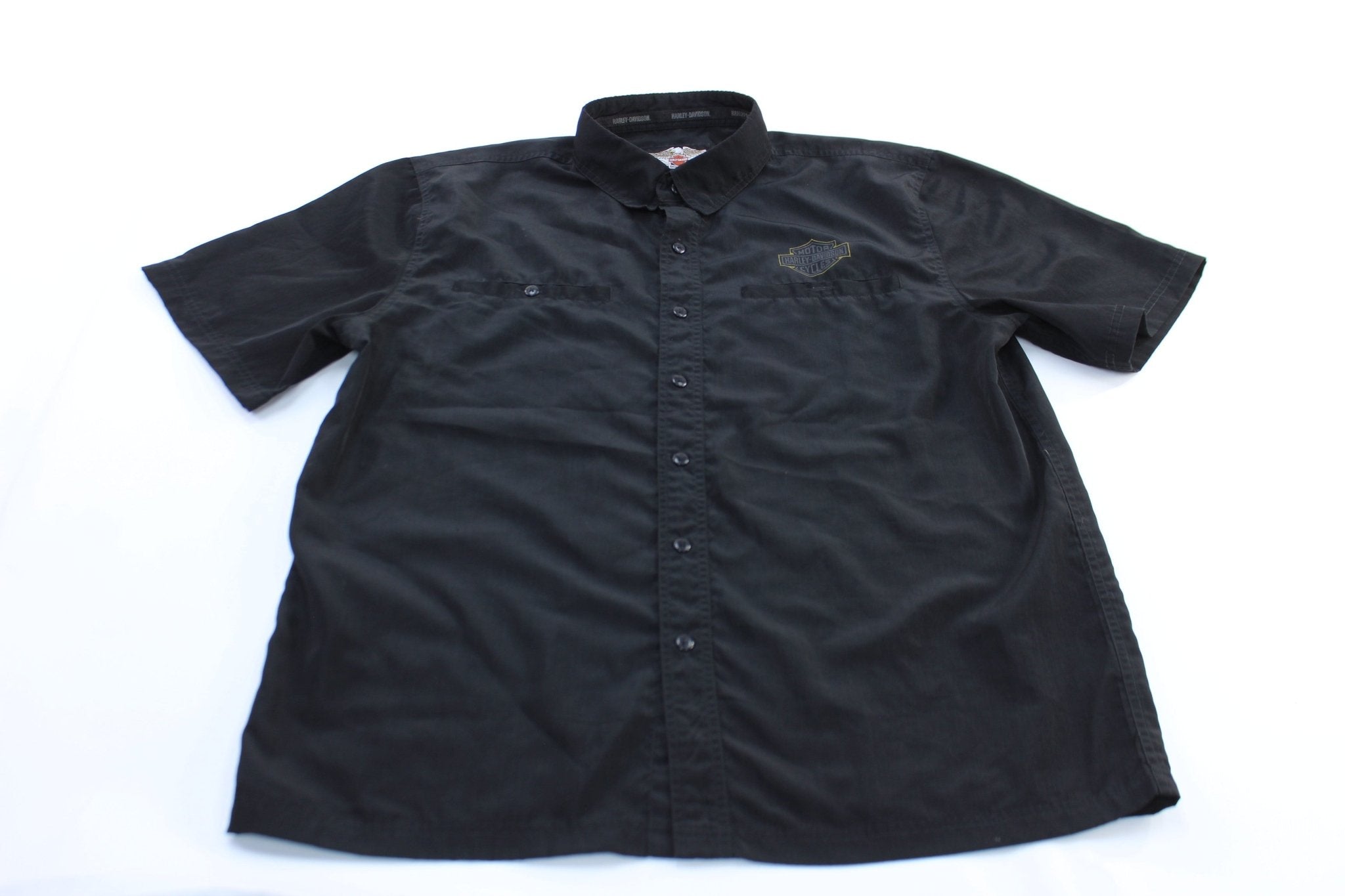 Harley Davidson Motorcycles Black Button Down Shirt - ThriftedThreads.com