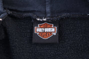 Harley Davidson Motorcycles Black Full Zip Hoodie - Jacket - Thrifted Threads