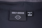 Harley Davidson Motorcycles Black & Grey Button Down - Button Up - Thrifted Threads