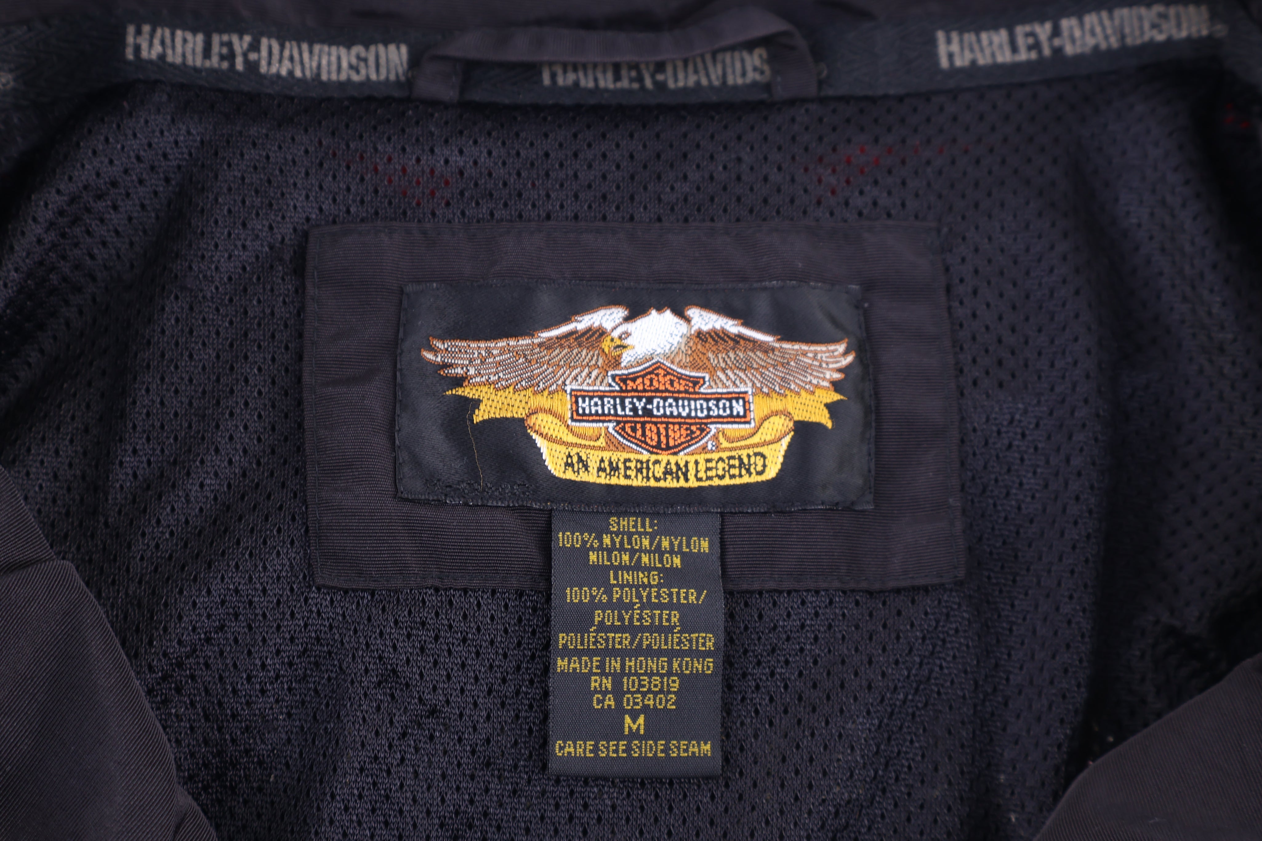Harley Davidson Motorcycles Black & Red Full Zip Jacket - Jacket - Thrifted Threads