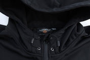 Harley Davidson Motorcycles Black Skull Zip Up Jacket - ThriftedThreads.com