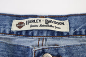 Harley Davidson Motorcycles Blue Denim Jeans - Pants - Thrifted Threads