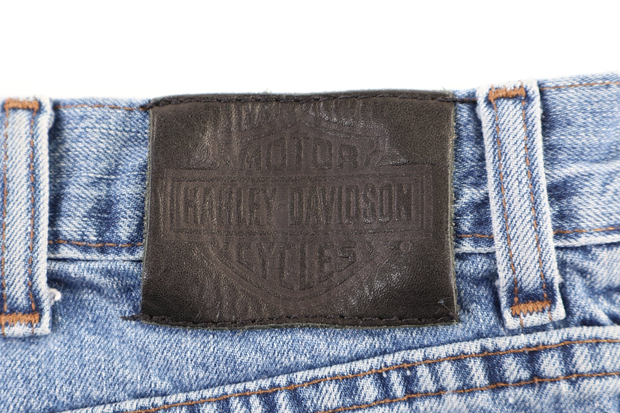 Harley Davidson Motorcycles Blue Denim Jeans - Pants - Thrifted Threads