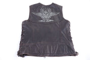 Harley Davidson Motorcycles Brown Leather Vest - Vest - Thrifted Threads
