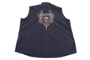 Harley Davidson Motorcycles Button Down Vest - Vest - Thrifted Threads