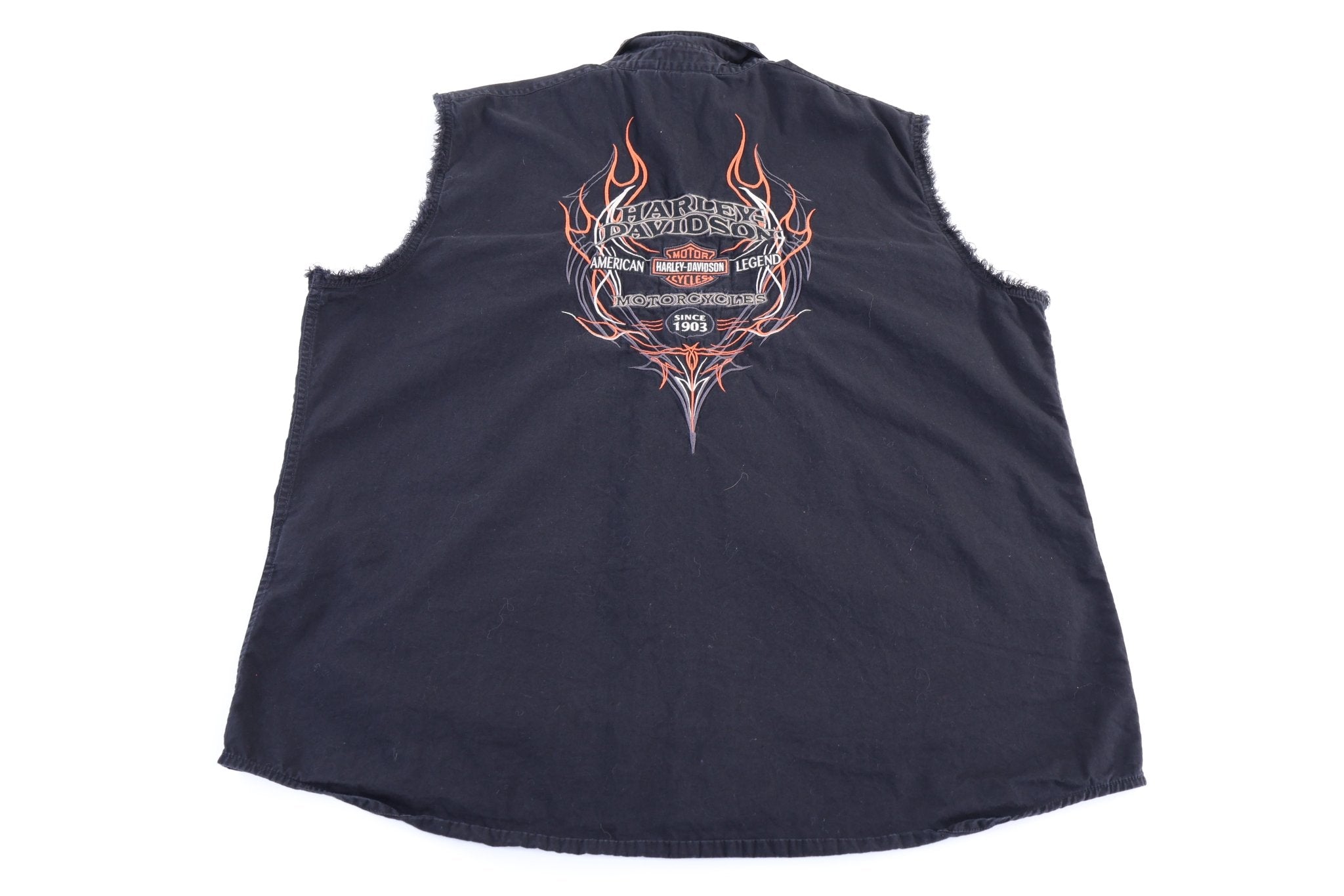 Harley Davidson Motorcycles Button Down Vest - Vest - Thrifted Threads