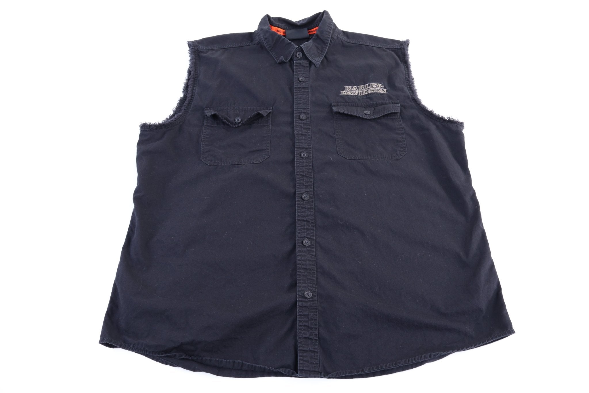 Harley Davidson Motorcycles Button Down Vest - Vest - Thrifted Threads