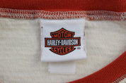Harley Davidson Motorcycles Colorado Cream & Orange LS T-shirt - ThriftedThreads.com