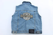 Harley Davidson Motorcycles Denim Vest - Vest - Thrifted Threads