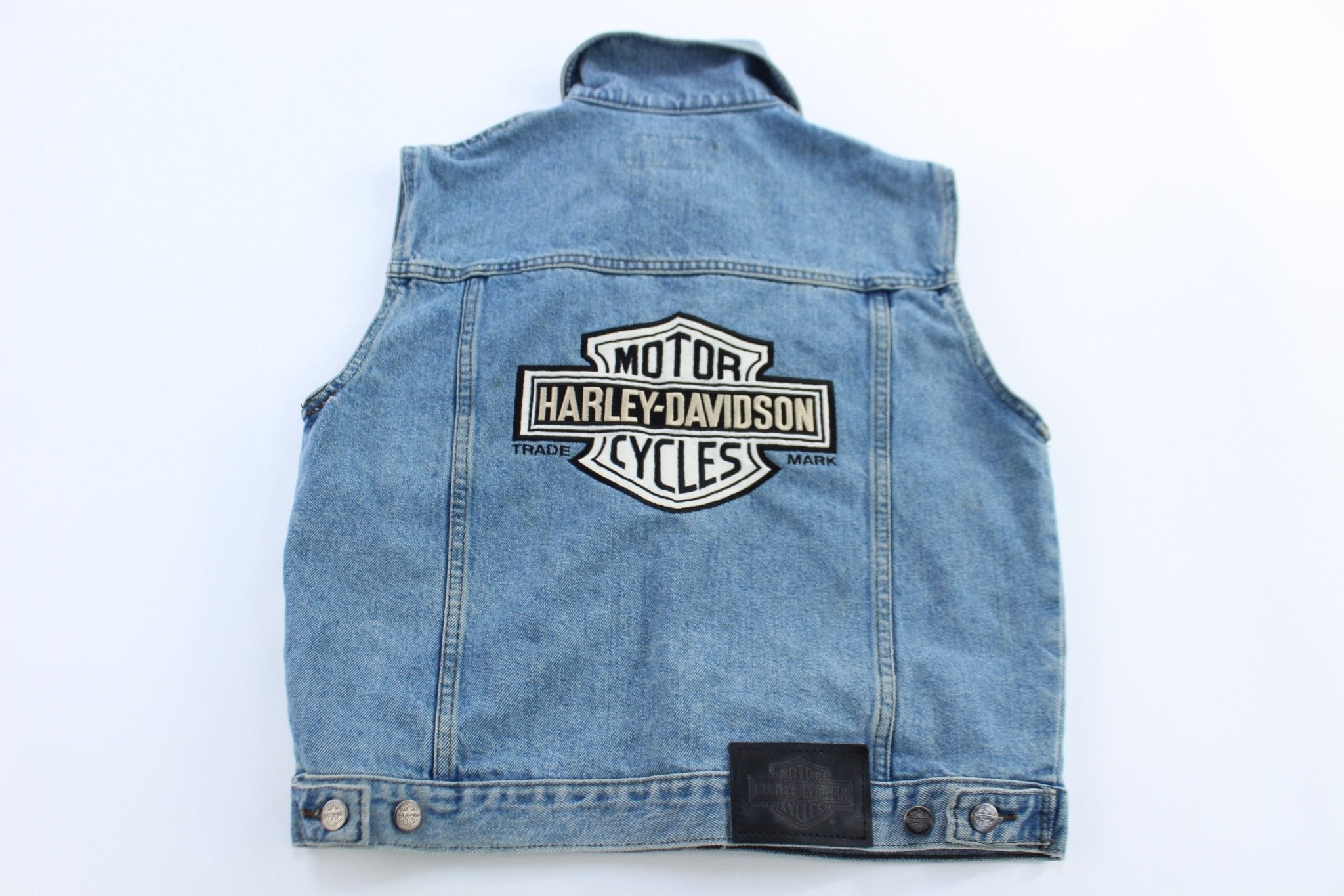 Harley Davidson Motorcycles Denim Vest - Vest - Thrifted Threads