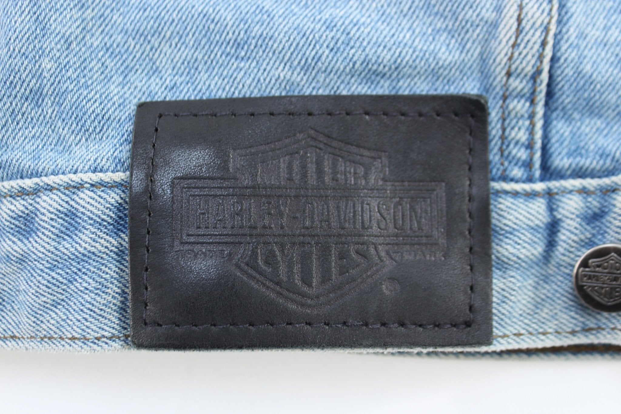 Harley Davidson Motorcycles Denim Vest - Vest - Thrifted Threads