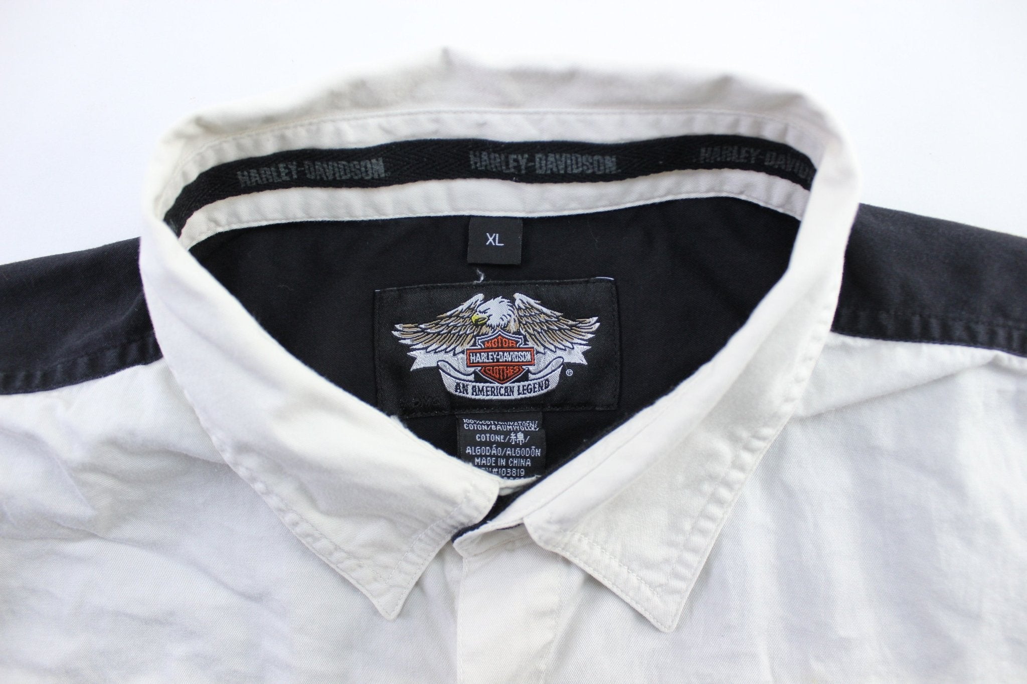 Harley Davidson Motorcycles Embroidered Biker Button Down Shirt –  ThriftedThreads.com