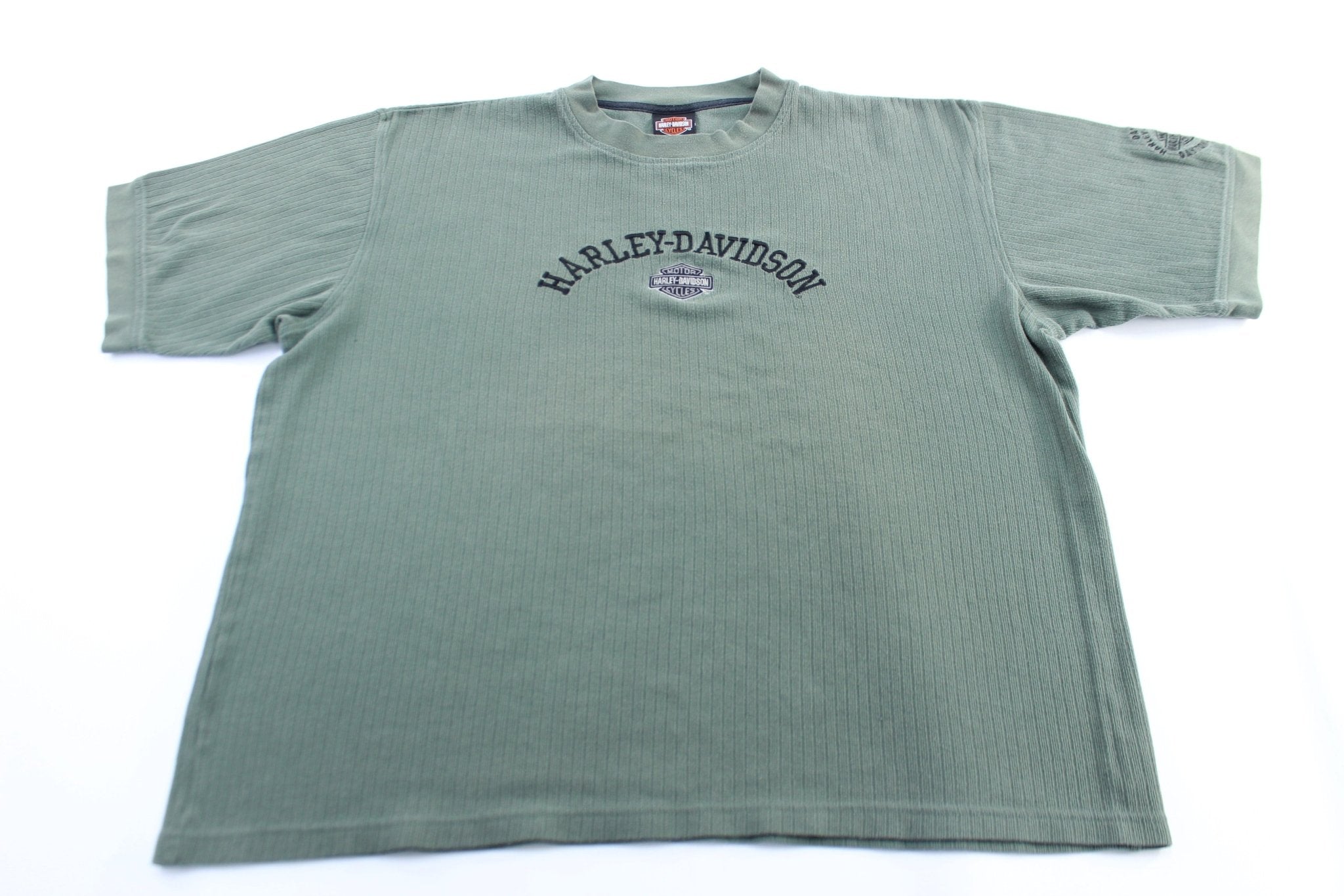 Harley Davidson Motorcycles Embroidered Daytona Beach, Florida T-Shirt - ThriftedThreads.com