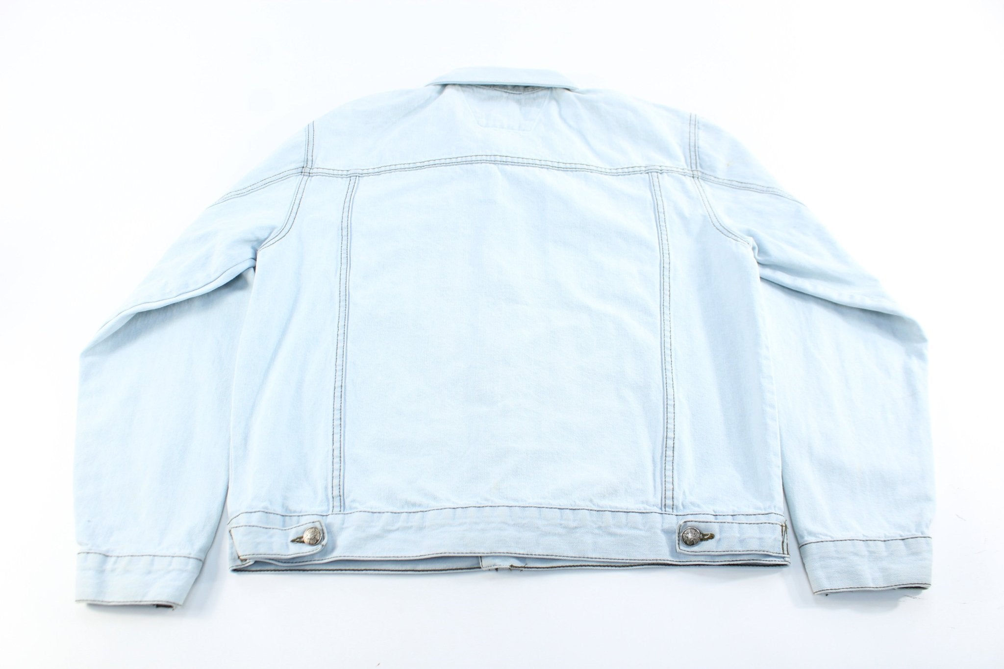 Harley Davidson Motorcycles Embroidered Light Wash Denim Jacket - ThriftedThreads.com