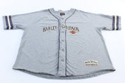 Harley Davidson Motorcycles Embroidered New York City Jersey - ThriftedThreads.com