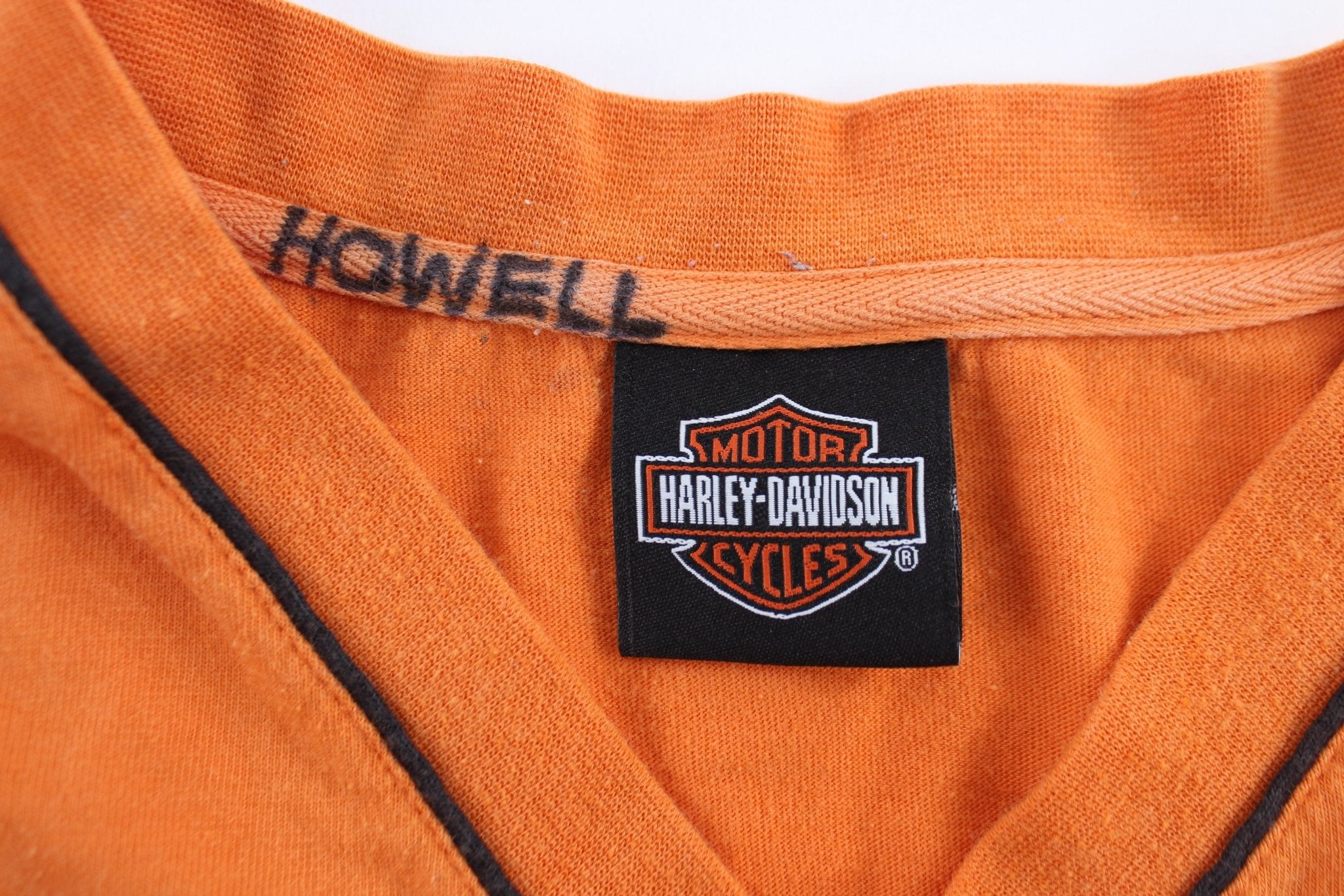 Harley Davidson Motorcycles Embroidered Sacramento, California T-Shirt - ThriftedThreads.com