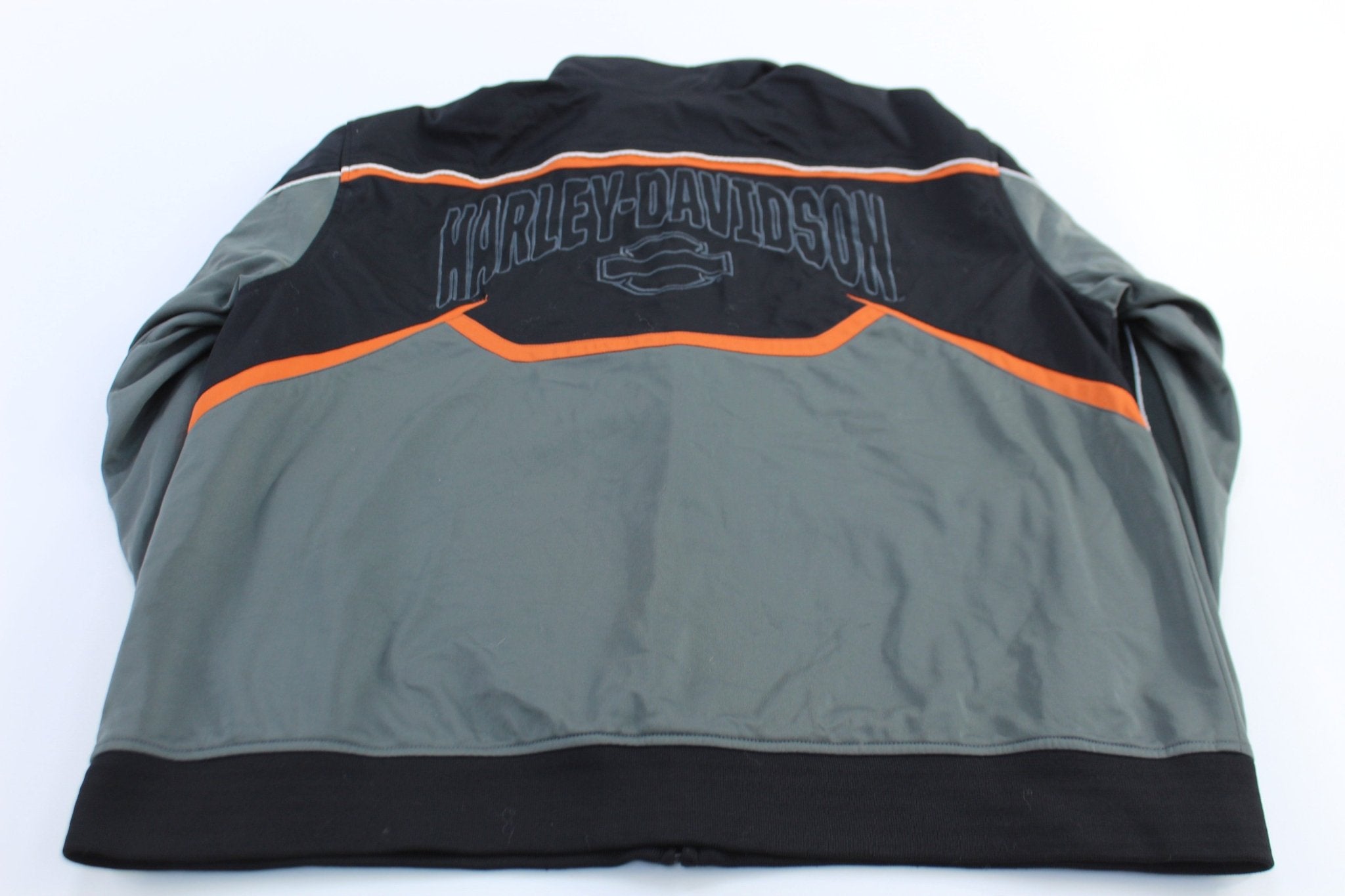 Harley Davidson Motorcycles Embroidered Zip Up Jacket - ThriftedThreads.com
