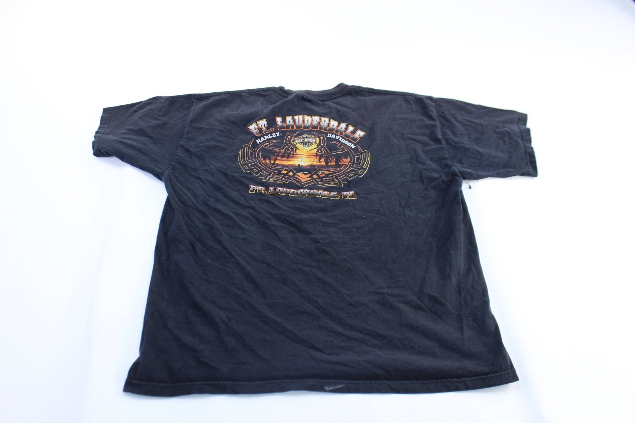 Harley Davidson Motorcycles Ft. Lauderdale, Florida T-Shirt - ThriftedThreads.com