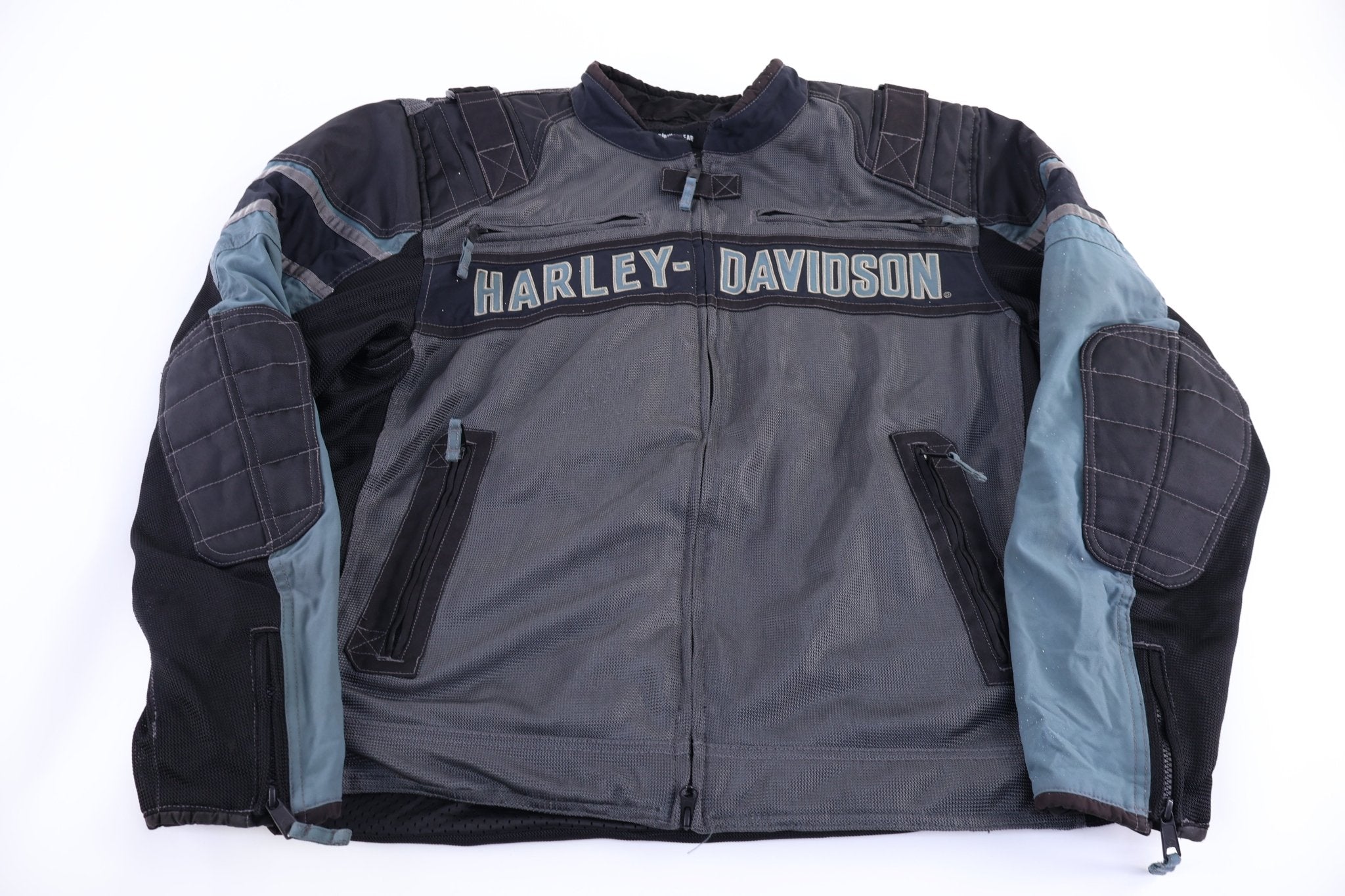 Harley Davidson Motorcycles Full Zip Biker Jacket - Jacket - Thrifted Threads