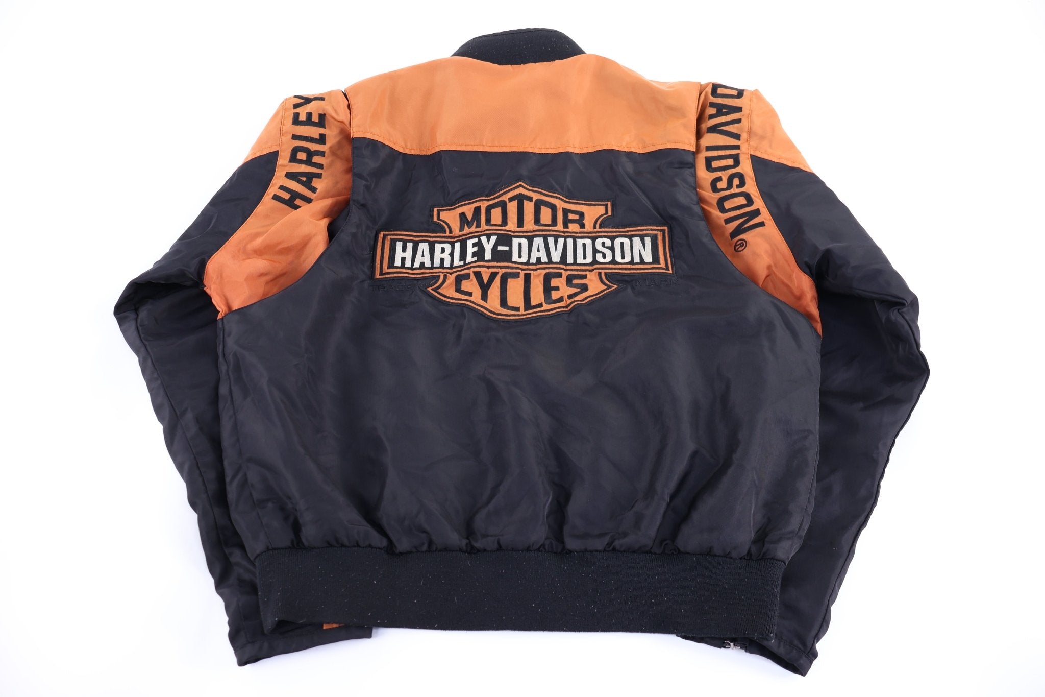 Harley Davidson Motorcycles Full Zip Biker Jacket - Jacket - Thrifted Threads