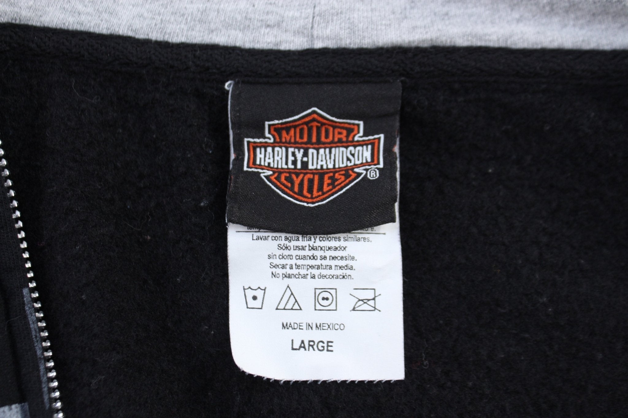 Harley Davidson Motorcycles Full Zip Hooded Jacket - Jacket - Thrifted Threads