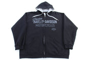 Harley Davidson Motorcycles Full Zip Hooded Jacket - Jacket - Thrifted Threads