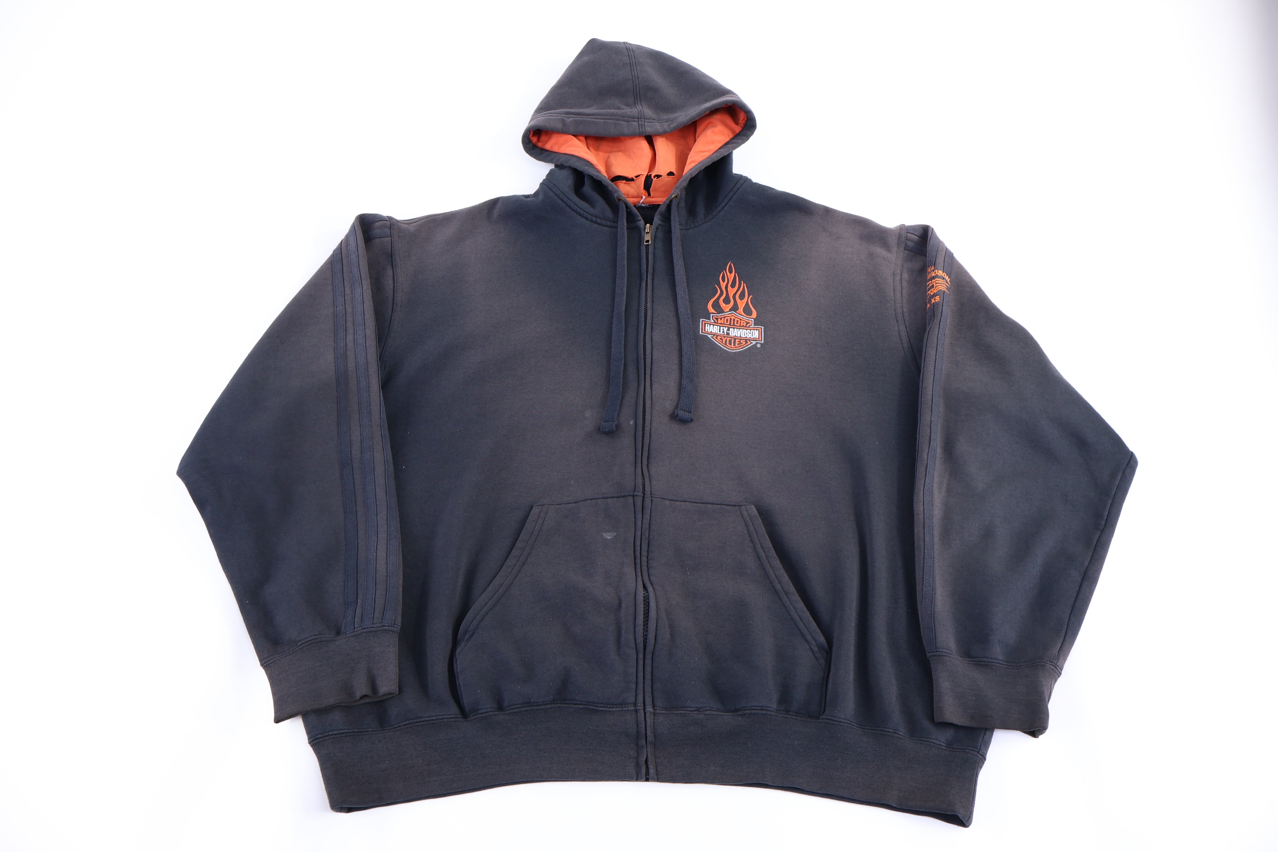 Harley Davidson Motorcycles Full Zip Hoodie - Jacket - Thrifted Threads