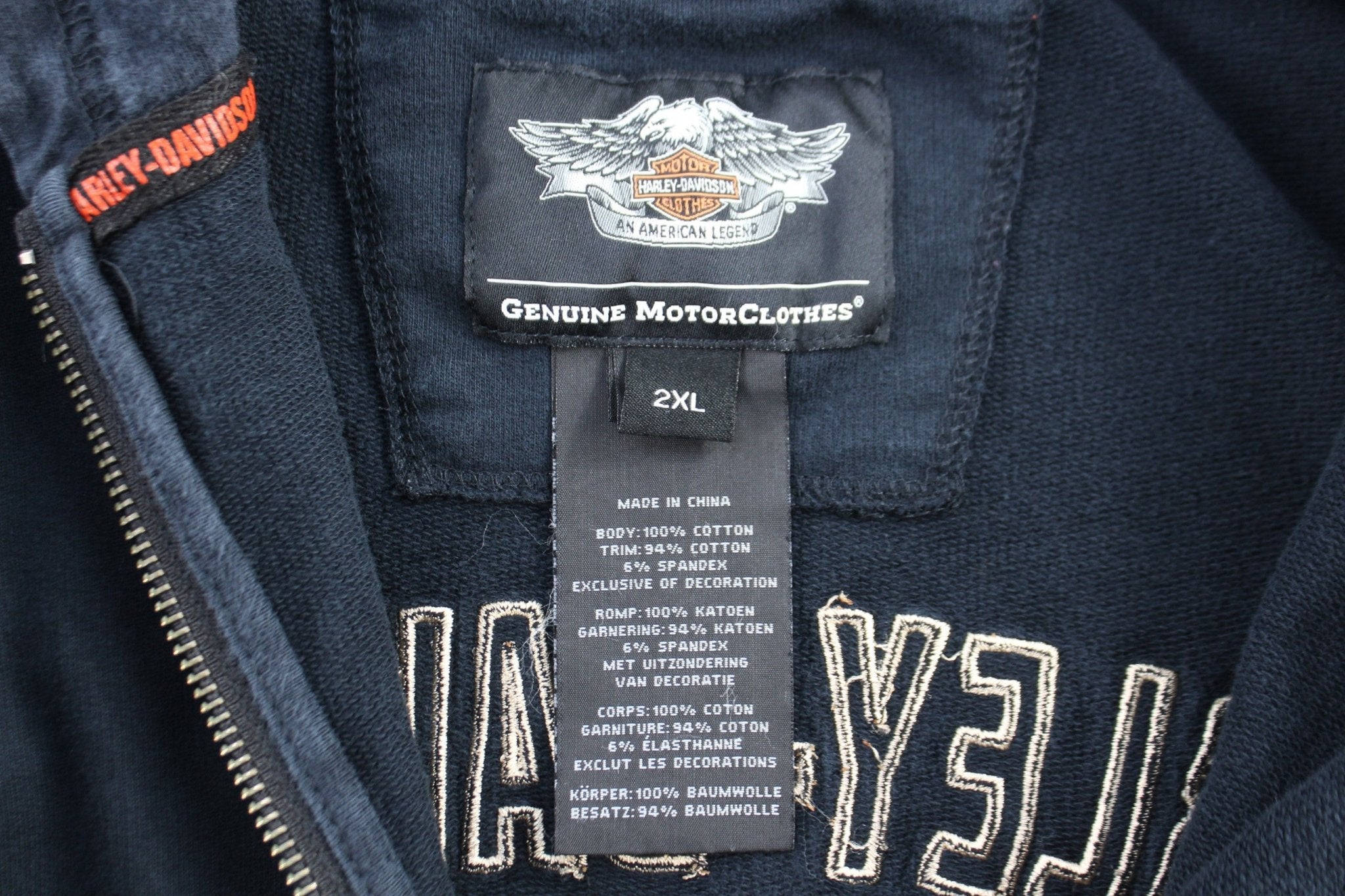 Harley Davidson Motorcycles Full Zip Jacket - jacket - Thrifted Threads