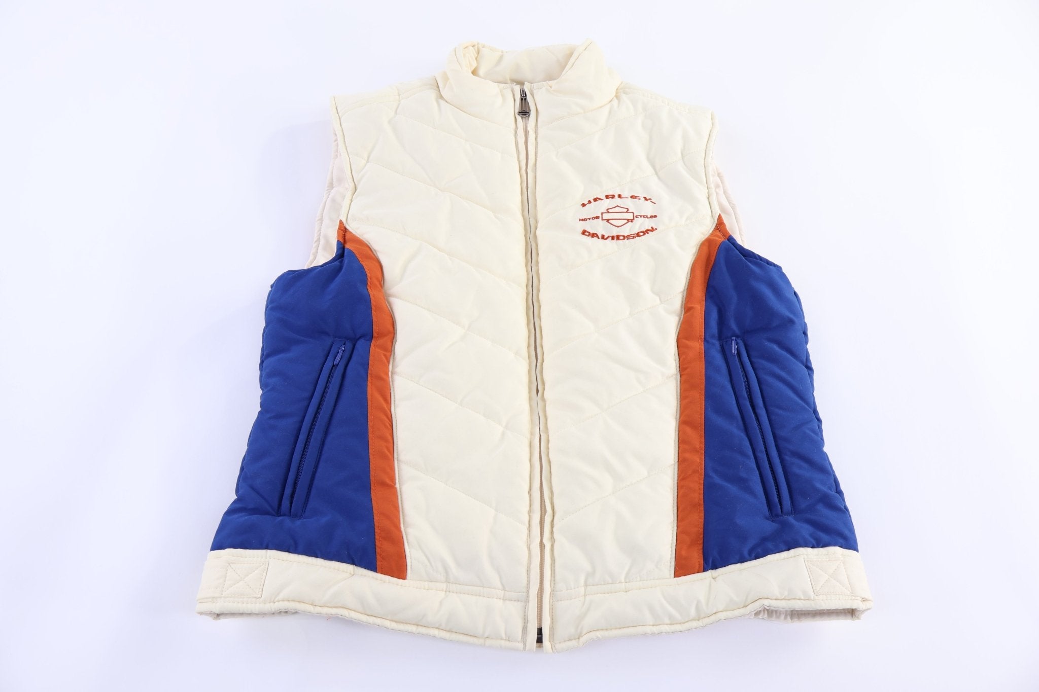 Harley Davidson Motorcycles Full Zip Vest - Vest - Thrifted Threads