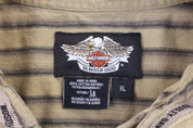 Harley Davidson Motorcycles Green & Grey Button Down - Button Ups/Downs - Thrifted Threads