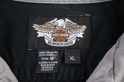 Harley Davidson Motorcycles Grey & Black Button Down - Button Ups/Downs - Thrifted Threads