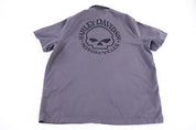 Harley Davidson Motorcycles Grey Button Down - Button Up - Thrifted Threads