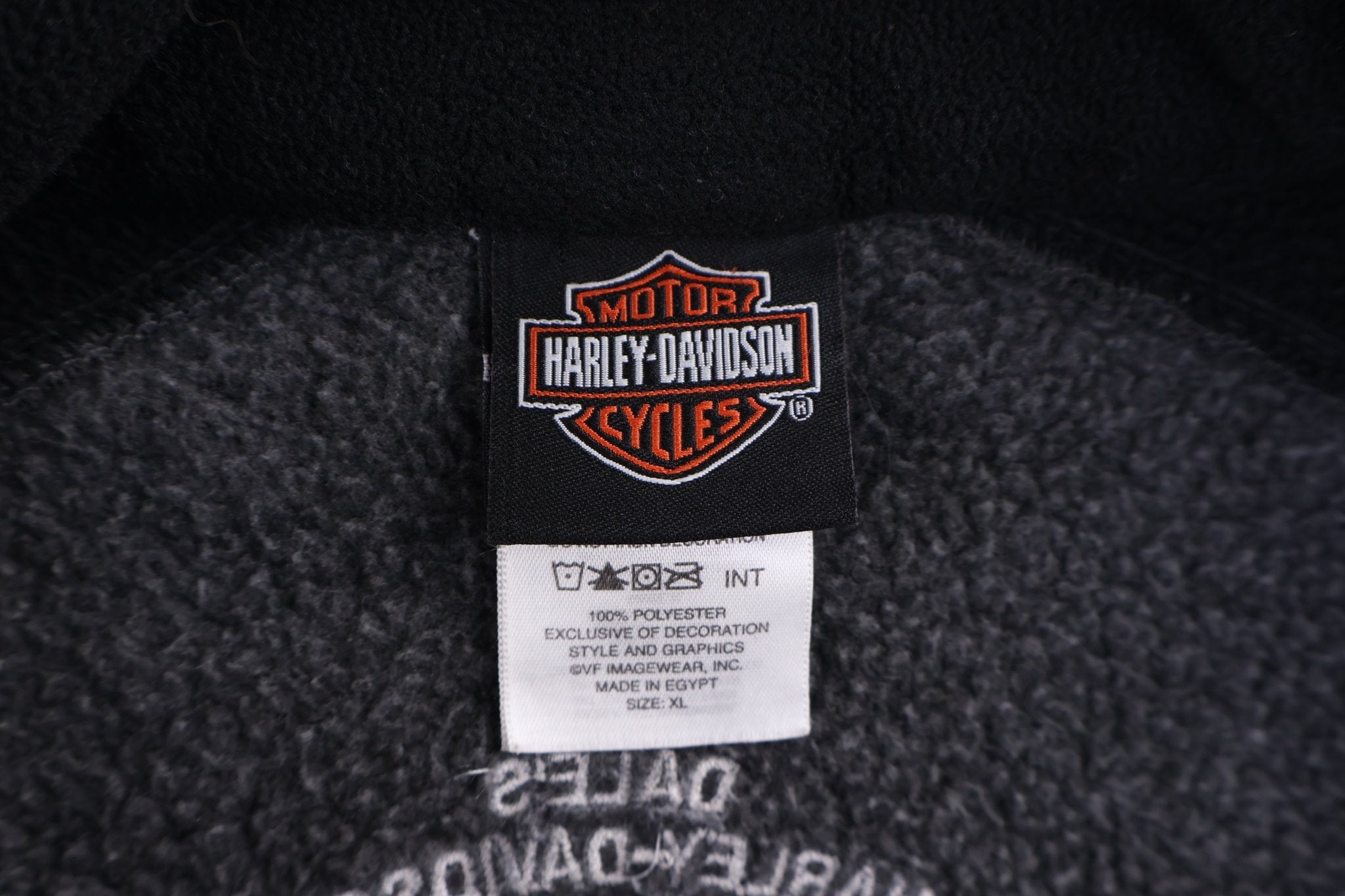 Harley Davidson Motorcycles Grey Fleece Pullover Sweater - Sweater - Thrifted Threads