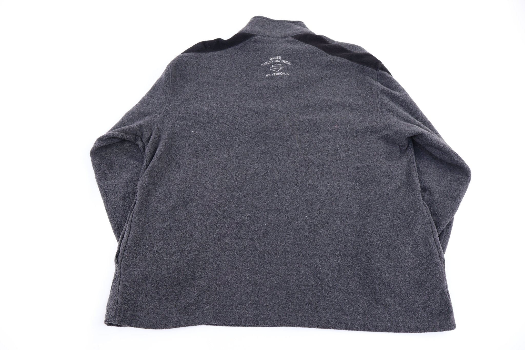 Harley Davidson Motorcycles Grey Fleece Pullover Sweater - Sweater - Thrifted Threads