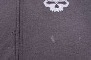 Harley Davidson Motorcycles Grey Full Zip Hoodie - Jacket - Thrifted Threads