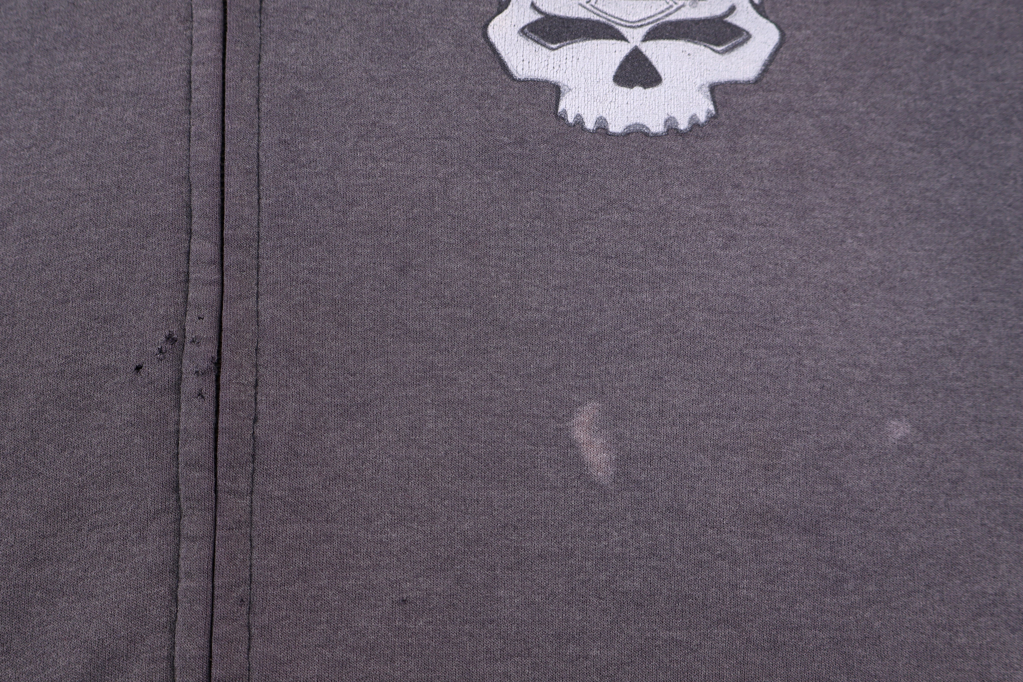 Harley Davidson Motorcycles Grey Full Zip Hoodie - Jacket - Thrifted Threads