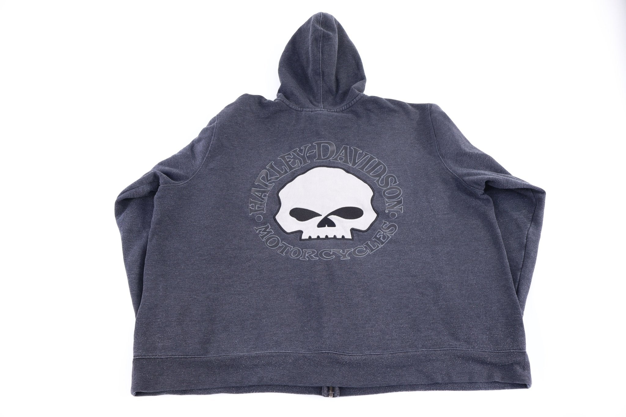 Harley Davidson Motorcycles Grey Full Zip Hoodie - Jackets - Thrifted Threads