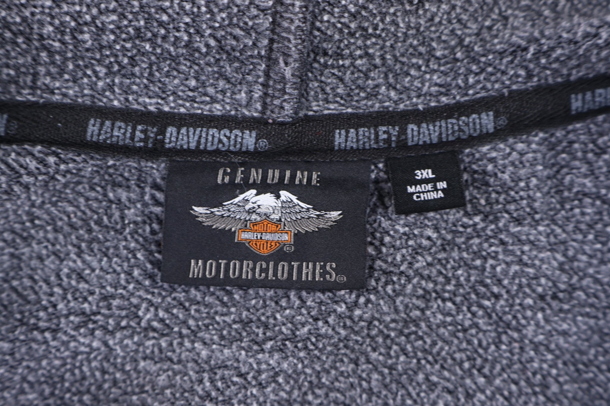 Harley Davidson Motorcycles Grey Full Zip Hoodie - Jackets - Thrifted Threads