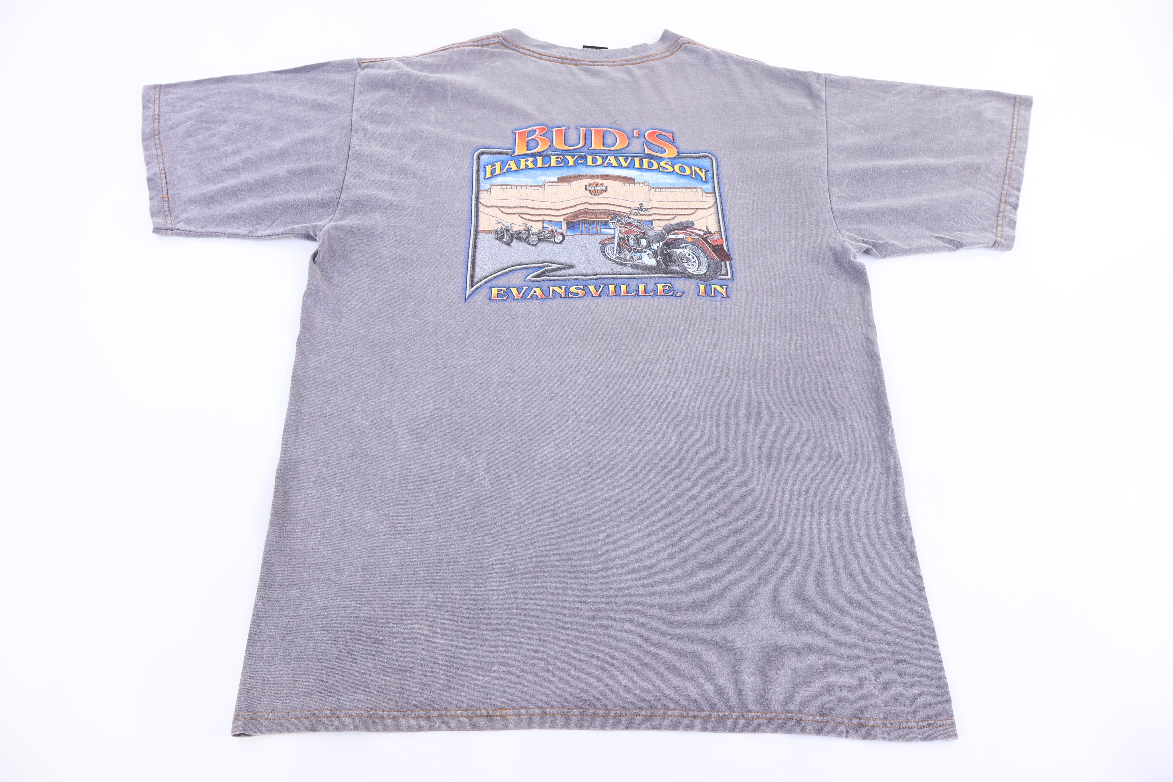 Harley Davidson Motorcycles Indiana T-shirt - Shirts & Tops - Thrifted Threads