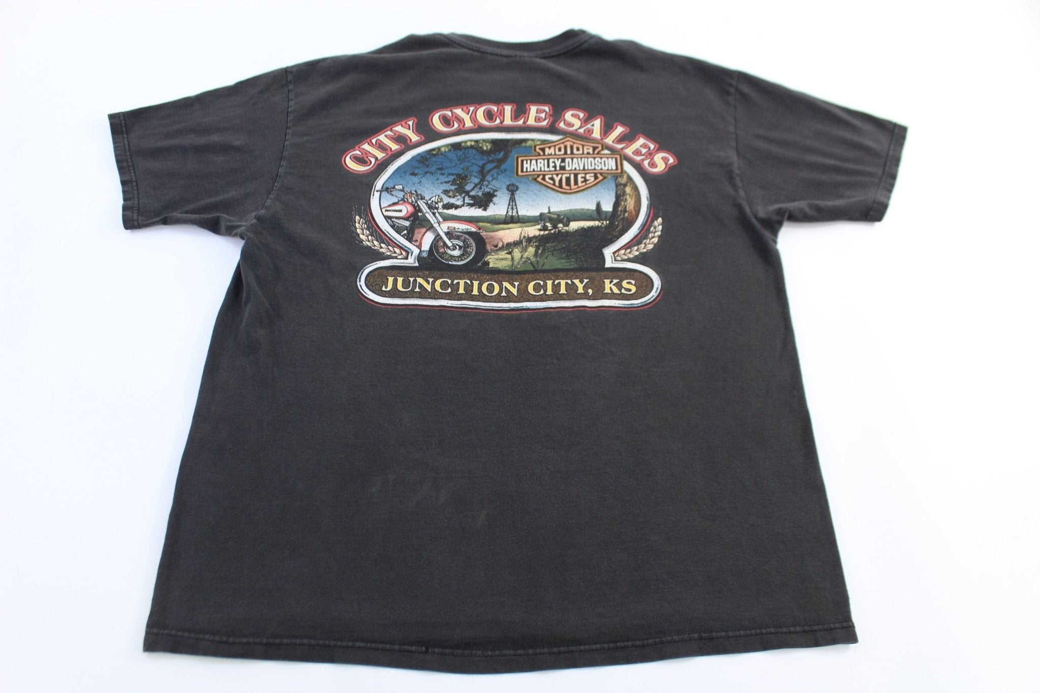 Harley Davidson Motorcycles Kansas T-shirt - Shirts & Tops - Thrifted Threads