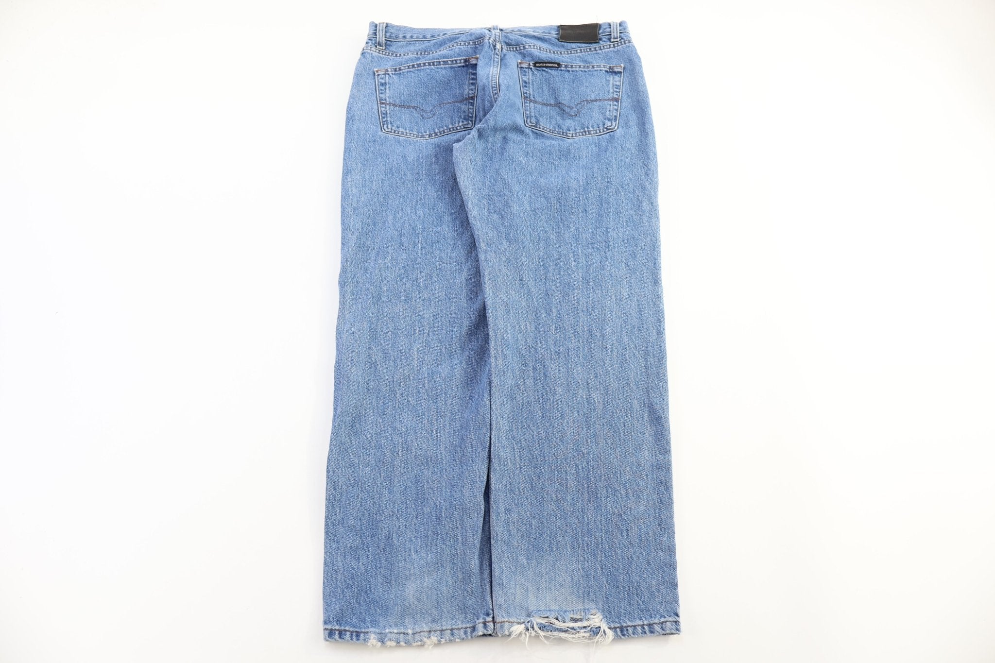 Harley Davidson Motorcycles Light Wash Denim Jeans - pant - Thrifted Threads