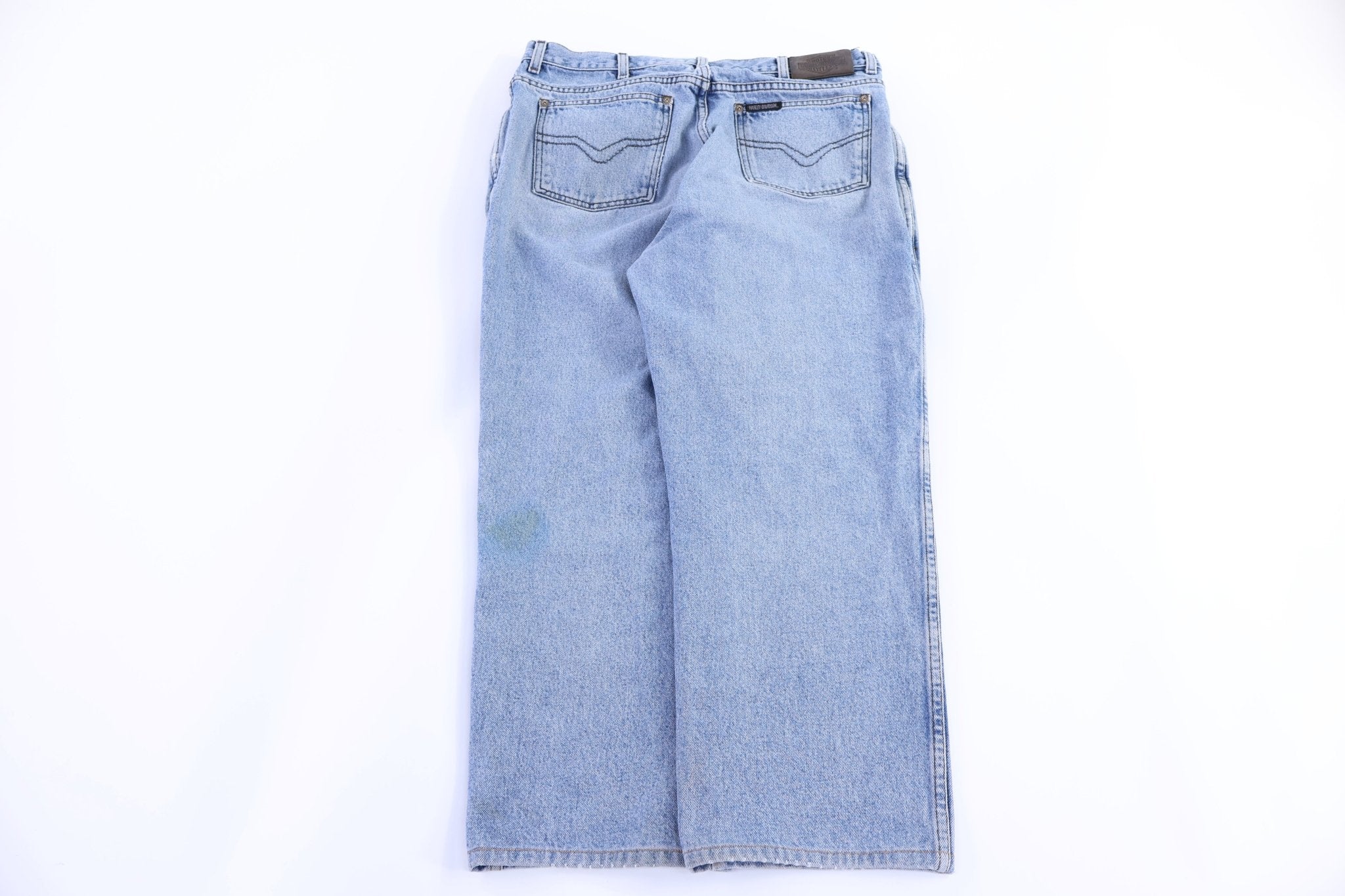 Harley Davidson Motorcycles Light Wash Denim Jeans - Pants - Thrifted Threads