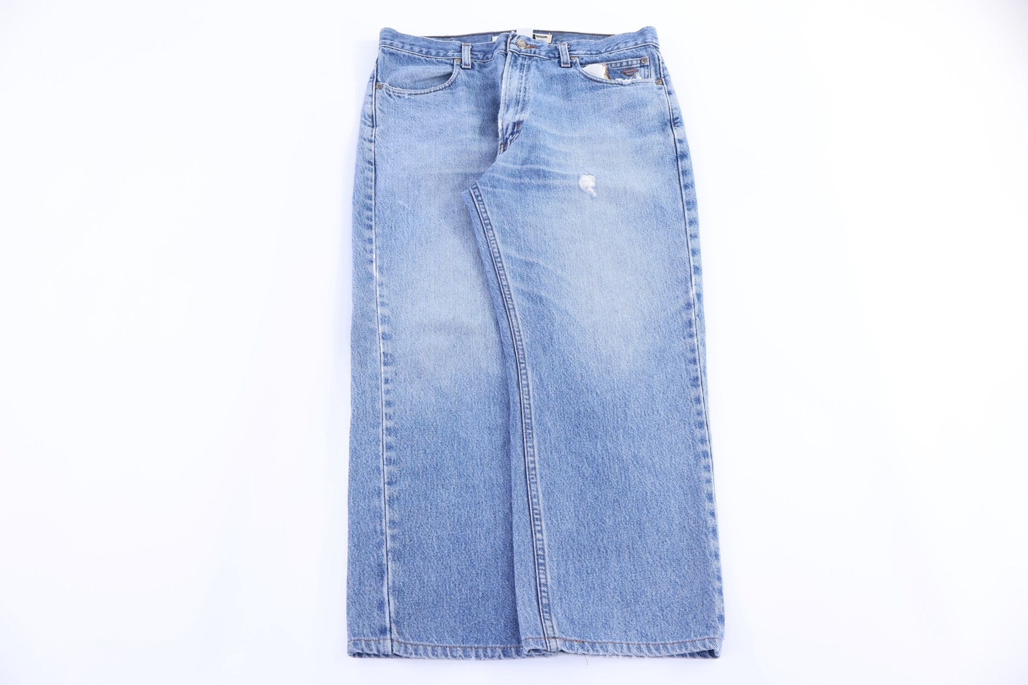 Harley Davidson Motorcycles Light Wash Denim Jeans - Pants - Thrifted Threads