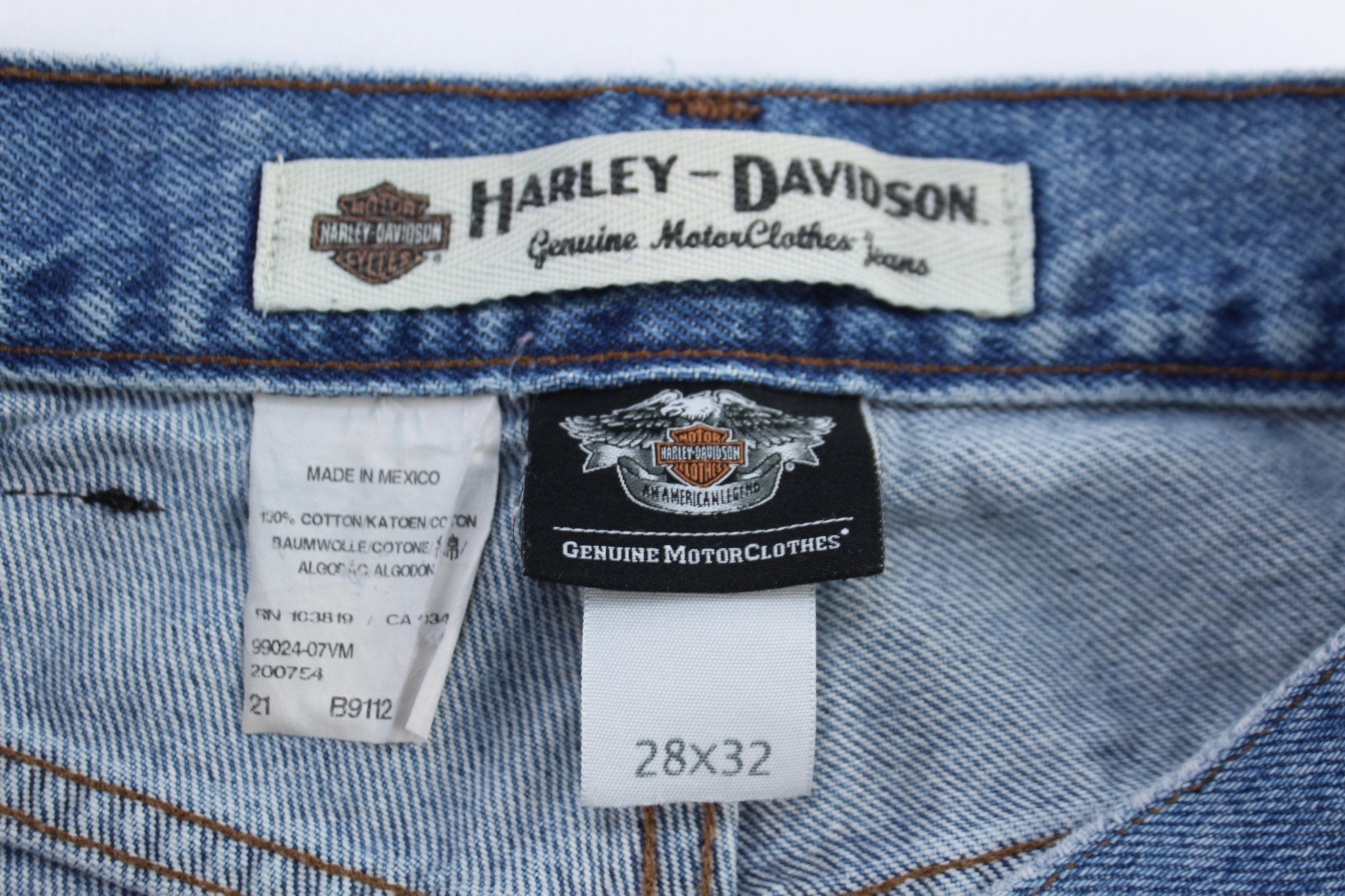 Harley Davidson Motorcycles Light Wash Denim Jeans - Pants - Thrifted Threads