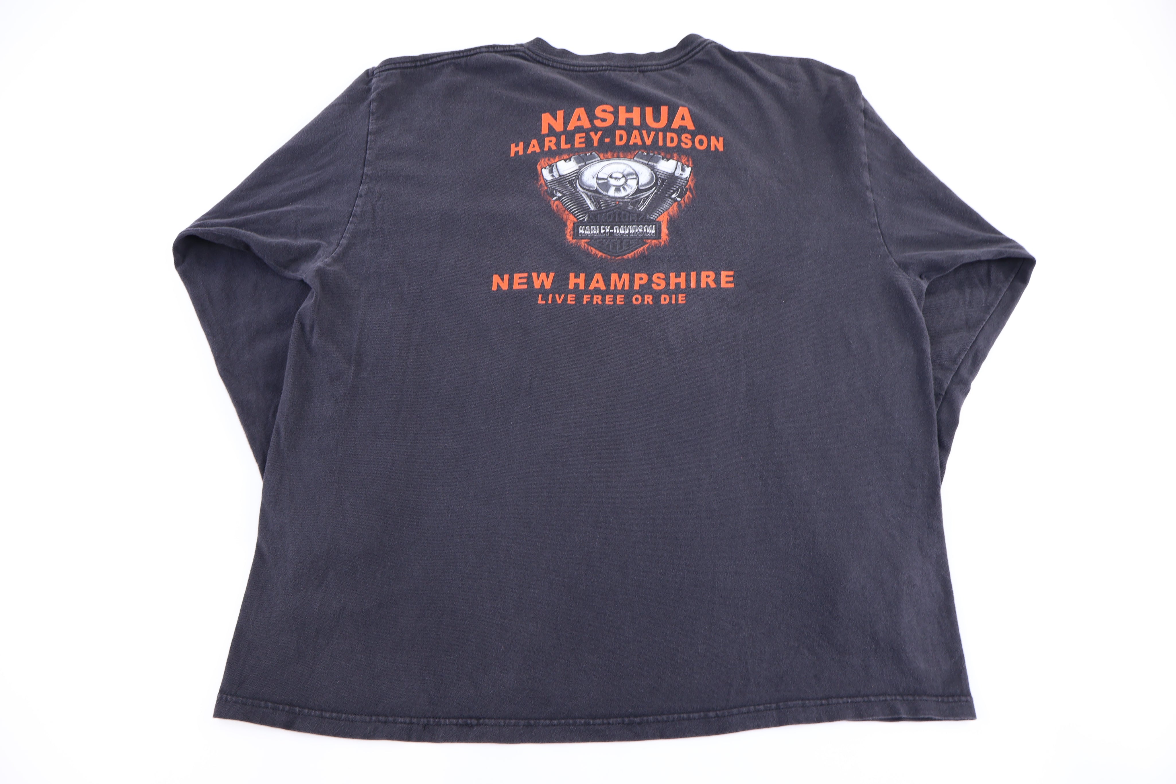 Harley Davidson Motorcycles Live Free Or Die LS T-shirt - Shirts & Tops - Thrifted Threads