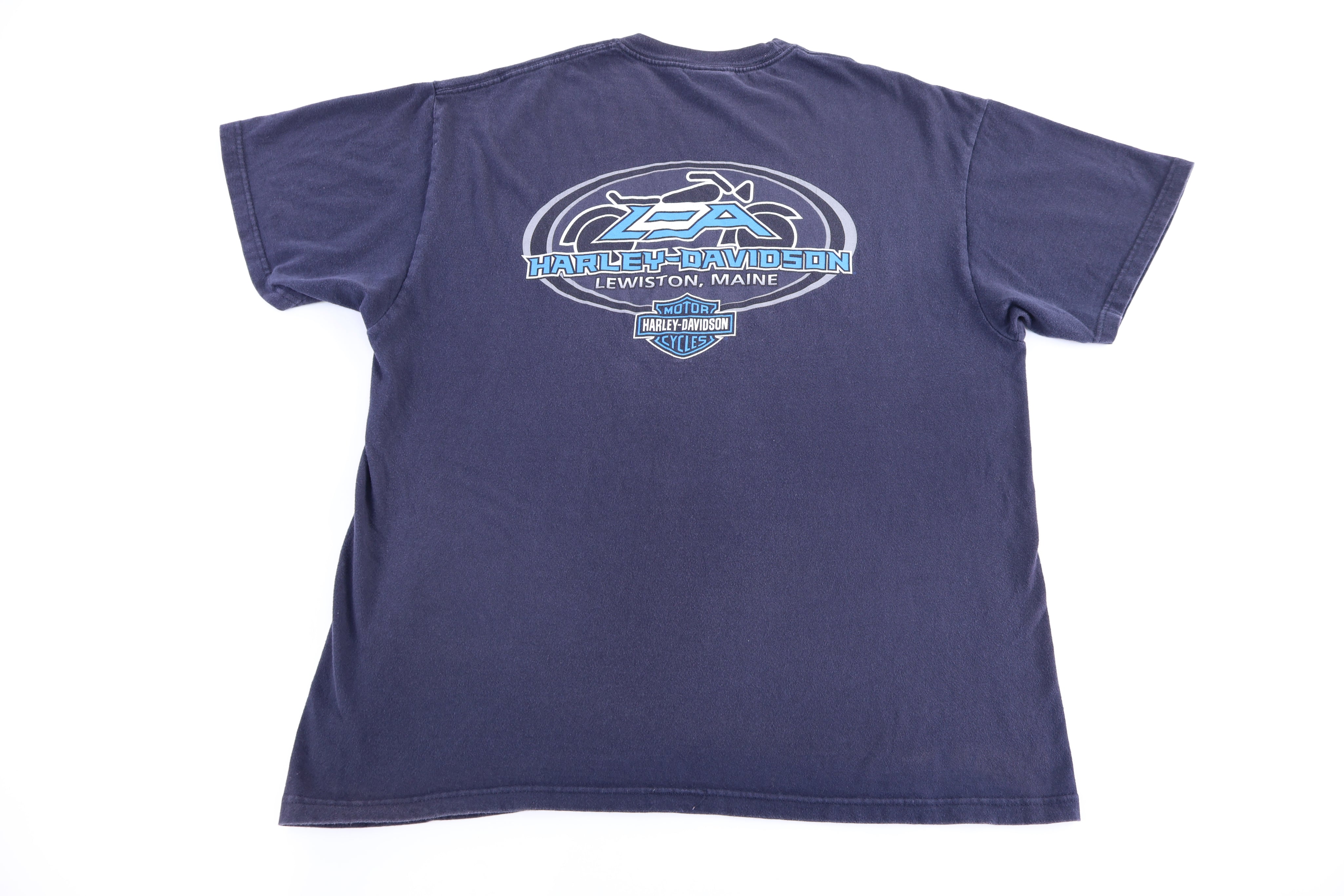 Harley Davidson Motorcycles Maine T-shirt - Shirts & Tops - Thrifted Threads