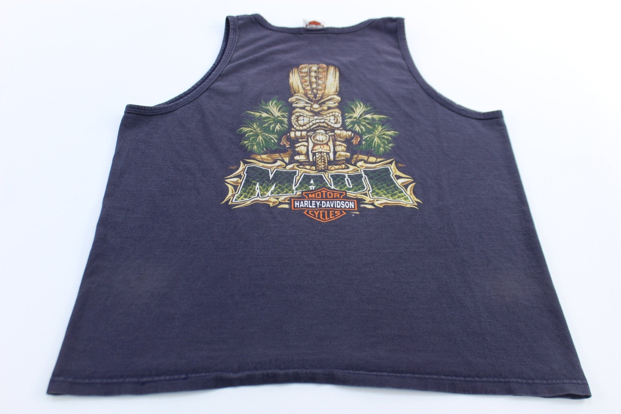 Harley Davidson Motorcycles Maui, Hawaii Tank Top - ThriftedThreads.com